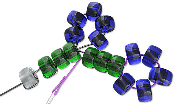 Illustration of beading stitch